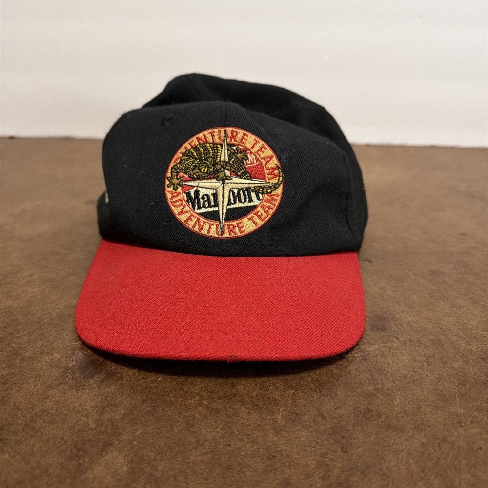 Vintage Marlboro Lizard Adventure Team Baseball SnapBack Hat, Embroidered Cap